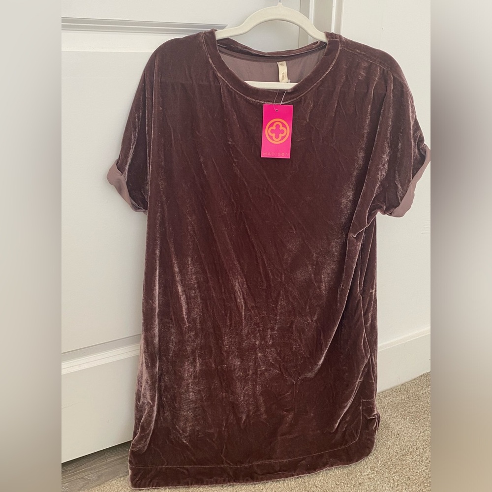 Madison boutique velvet tunic dress